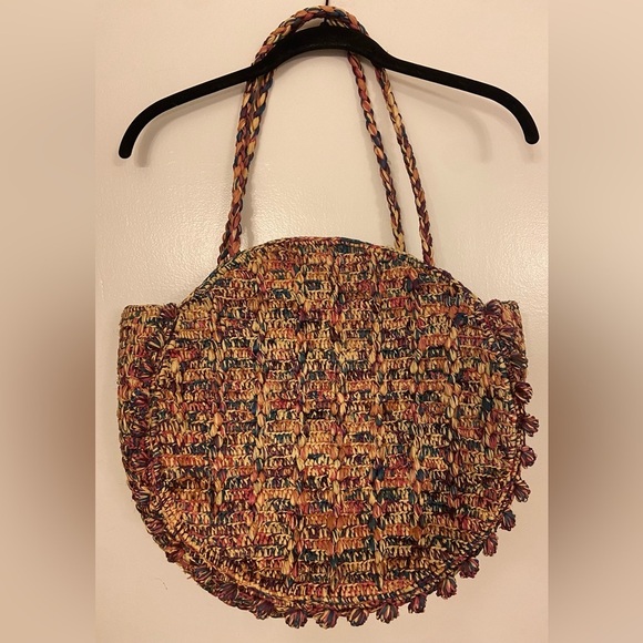 Sezane Raffia June Basket Tote Bag Multicolor - Picture 2 of 10